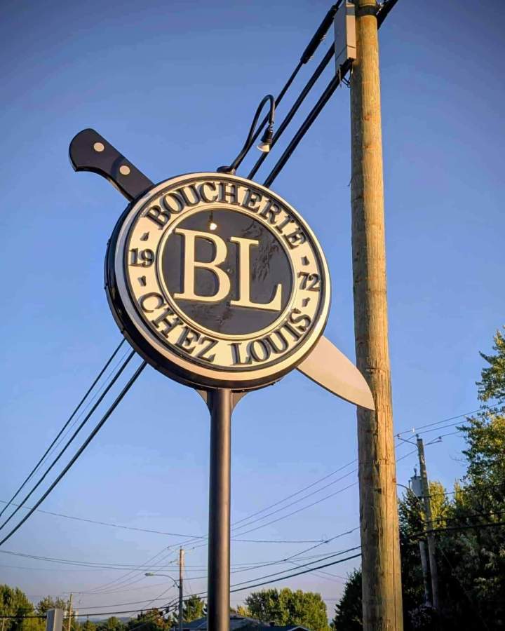 Affiche boucherie chez lui Québec